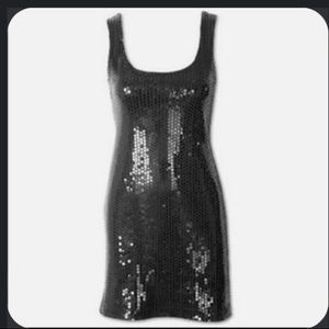 Black Sequined Dress